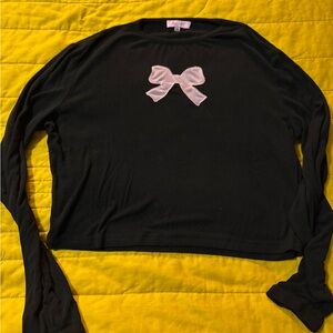 MyViolet Ribbon Cut Out Long sleeve
